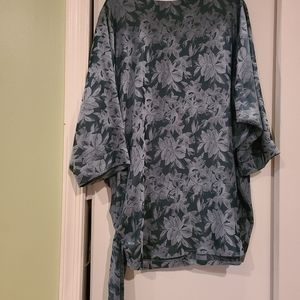 Dress/Tunic Blue print with side tie knot